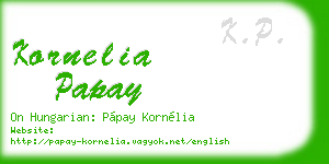 kornelia papay business card