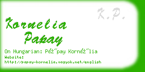 kornelia papay business card